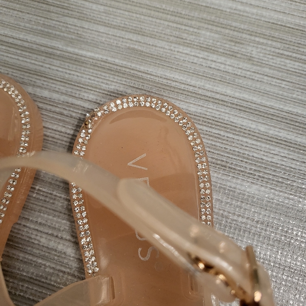Peach Rhinestone Sandals - Picture 5 of 9